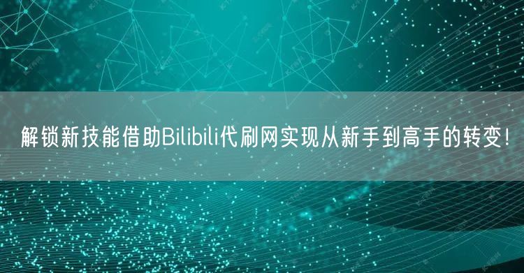 解锁新技能借助Bilibili代刷网实现从新手到高手的转变！
