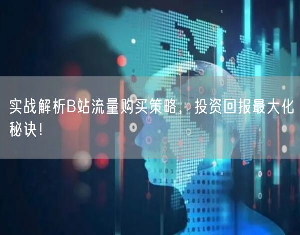 实战解析B站流量购买策略，投资回报最大化秘诀！