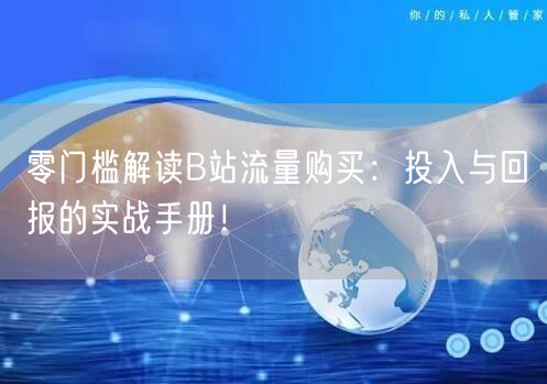 零门槛解读B站流量购买：投入与回报的实战手册！