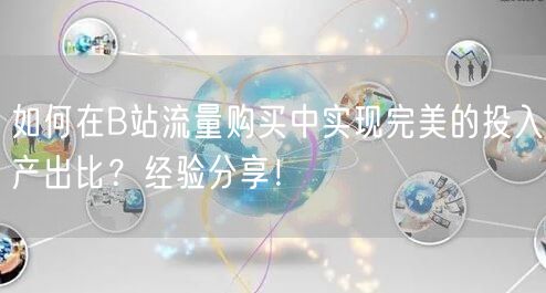 如何在B站流量购买中实现完美的投入产出比？经验分享！
