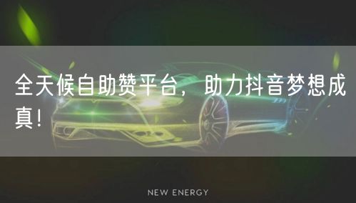 全天候自助赞平台，助力抖音梦想成真！