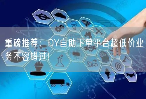 重磅推荐：DY自助下单平台超低价业务不容错过！